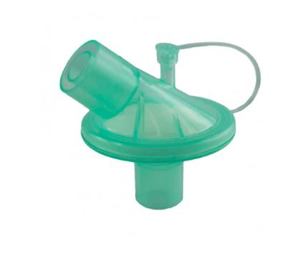 Фільтр дихальний вірусо-бактеріальний ВОЛЕС, електростатичний з портом, для дорослих, кутовий